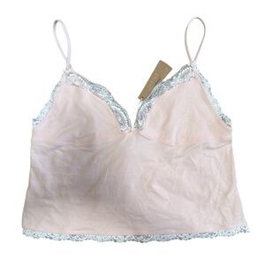 SKIMS Cotton Lace Triangle Cami – Primrose Pink (L) – SOLD OUT SIZE